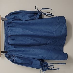 Alex & Parker Off the Shoulder Jean Top